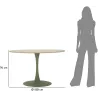 Table repas en métal et MDF 120 x 76 cm