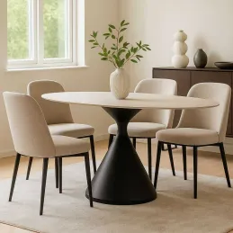 Table repas en métal et MDF Space 180 x 90 x 73 cm