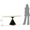 Table repas en métal et MDF Space 180 x 90 x 73 cm