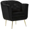 Fauteuil en tissu capitonné Budapest 88 x 83 x 91 cm