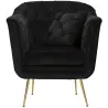 Fauteuil en tissu capitonné Budapest 88 x 83 x 91 cm