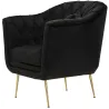 Fauteuil en tissu capitonné Budapest 88 x 83 x 91 cm