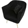 Fauteuil en tissu capitonné Budapest 88 x 83 x 91 cm