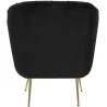 Fauteuil en tissu capitonné Budapest 88 x 83 x 91 cm