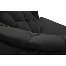 Fauteuil en tissu capitonné Budapest 88 x 83 x 91 cm
