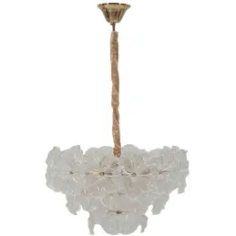 Suspension en métal et verre Ibiscus 47 x 73 cm