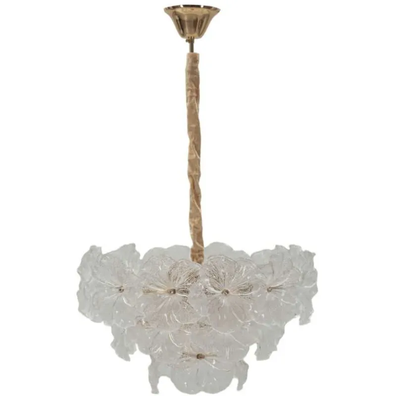 Suspension en métal et verre Ibiscus 47 x 73 cm