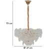 Suspension en métal et verre Ibiscus 47 x 73 cm