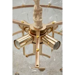 Suspension en métal et verre Ibiscus 47 x 73 cm
