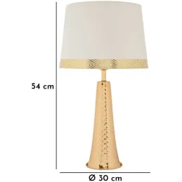 Lampe de table en métal Tower 30 x 54 cm