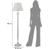 Lampadaire en métal Kody 40 x 158 cm