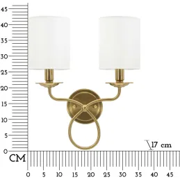 Applique murale double abat-jour Zagreb 35.5 x 17 x 43 cm