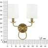 Applique murale double abat-jour Zagreb 35.5 x 17 x 43 cm