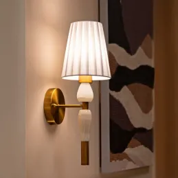 Applique murale en métal et tissu Budapest 16 x 20 x 46 cm