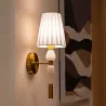 Applique murale en métal et tissu Budapest 16 x 20 x 46 cm