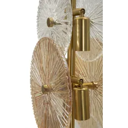 Lampe à poser en métal et verre 20 x 18 x 66 cm Osaka