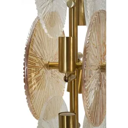 Lampe à poser en métal et verre 20 x 18 x 66 cm Osaka