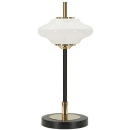 Lampe à poser en métal et verre 22 x 46 cm Vintage