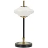 Lampe à poser en métal et verre 22 x 46 cm Vintage