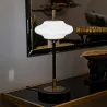 Lampe à poser en métal et verre 22 x 46 cm Vintage