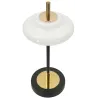 Lampe à poser en métal et verre 22 x 46 cm Vintage