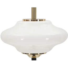 Lampe à poser en métal et verre 22 x 46 cm Vintage