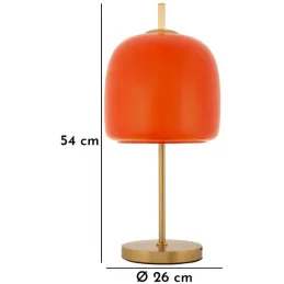 Lampe à poser en métal et verre Oldy 26 x 54 cm