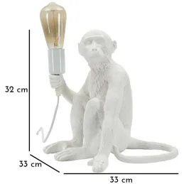 Lampe à poser en polyrésine Monkey 33 x 33 x 32 cm