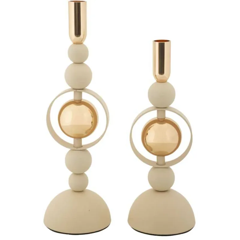 Bougeoir en métal Saturne (Lot de 2)
