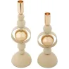 Bougeoir en métal Saturne (Lot de 2)