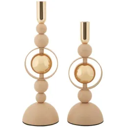 Bougeoir en métal Saturne (Lot de 2)