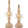 Bougeoir en métal Saturne (Lot de 2)