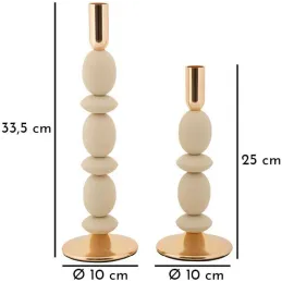 Bougeoir en métal Shuttle (Lot de 2)