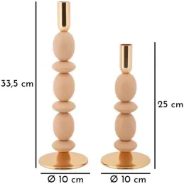 Bougeoir en métal Shuttle (Lot de 2)
