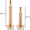 Bougeoir en métal Shuttle (Lot de 2)