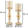 Bougeoir en métal Glazed (Lot de 2)