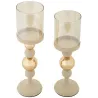 Bougeoir en métal Glazed (Lot de 2)
