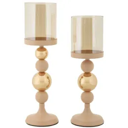 Bougeoir en métal Glazed (Lot de 2)