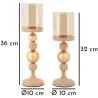 Bougeoir en métal Glazed (Lot de 2)