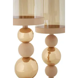 Bougeoir en métal Glazed (Lot de 2)
