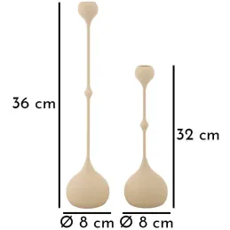 Bougeoir en métal Slimmy (Lot de 2)