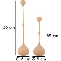 Bougeoir en métal Slimmy (Lot de 2)