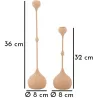 Bougeoir en métal Slimmy (Lot de 2)