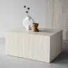 Table basse en MDF effet travertine York 40 x 60 x 80 cm