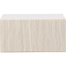Table basse en MDF effet travertine York 40 x 60 x 80 cm