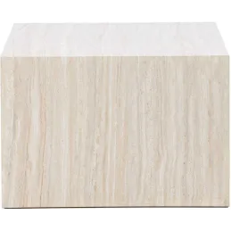 Table basse en MDF effet travertine York 40 x 60 x 80 cm