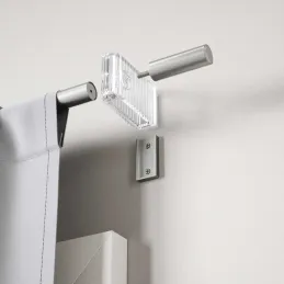 Tringle à rideaux extensible en acier Flute