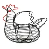 Panier à  œufs poule en métal