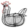 Panier à  œufs poule en métal