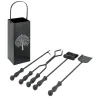 Serviteur de cheminée moderne 4 accessoires